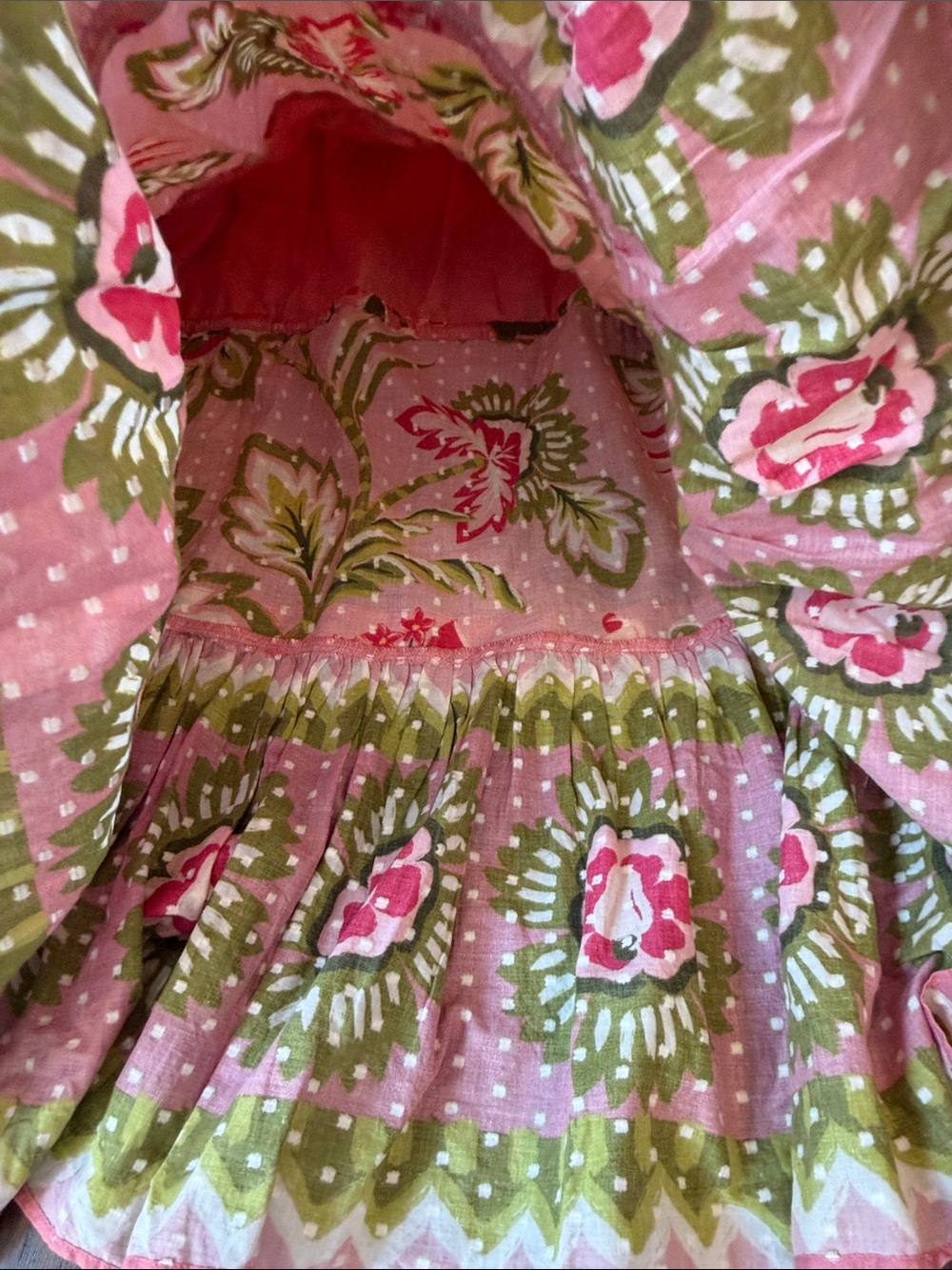 Farm Rio Aura Peasant Mini Dress Size Large - C30-042 - Picture 7 of 11